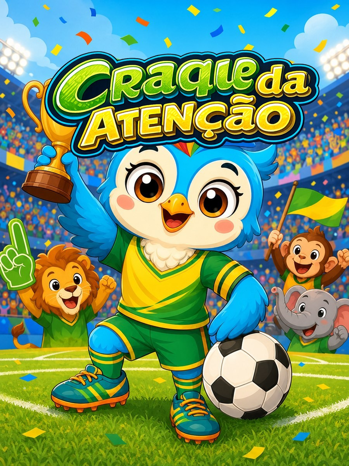 Capa do ebook Craque da Atenção — Atividades de foco e concentração com o universo do futebol
